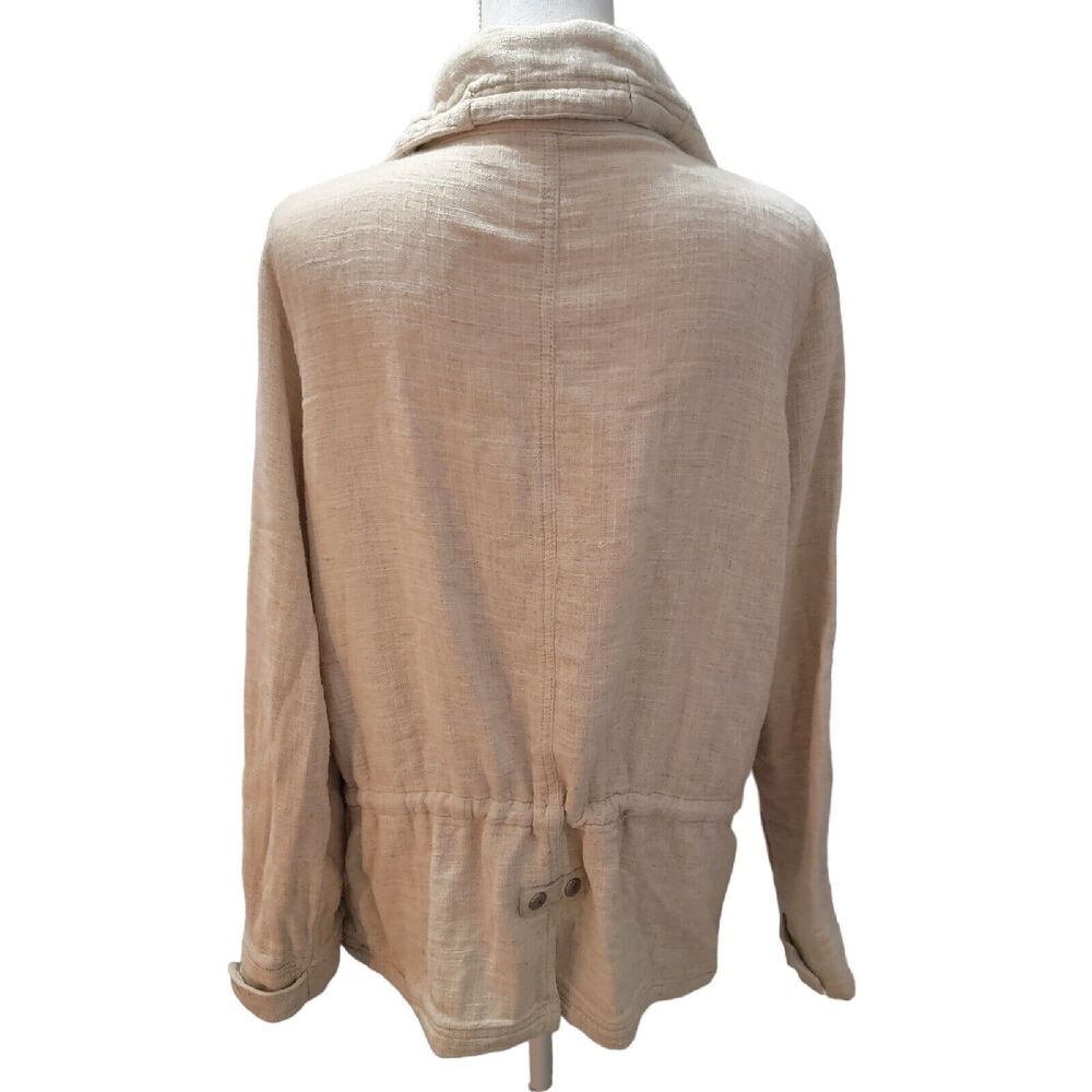 Rag‎ Poets Khaki Colored Linen Jacket Size 1X - Picture 2 of 10